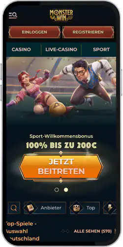 Besuchen Sie die offizielle Website Monster Win bonus