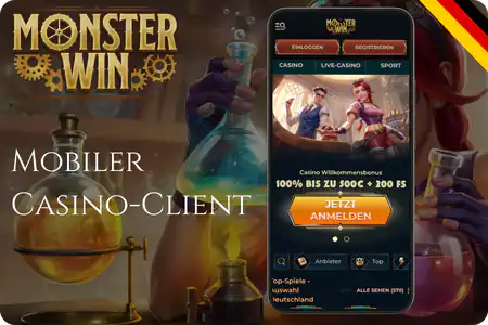 Mobiler Casino-Client MonsterWin App