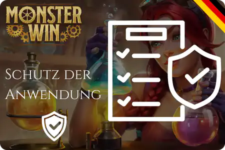Schutz der Anwendung MonsterWin App
